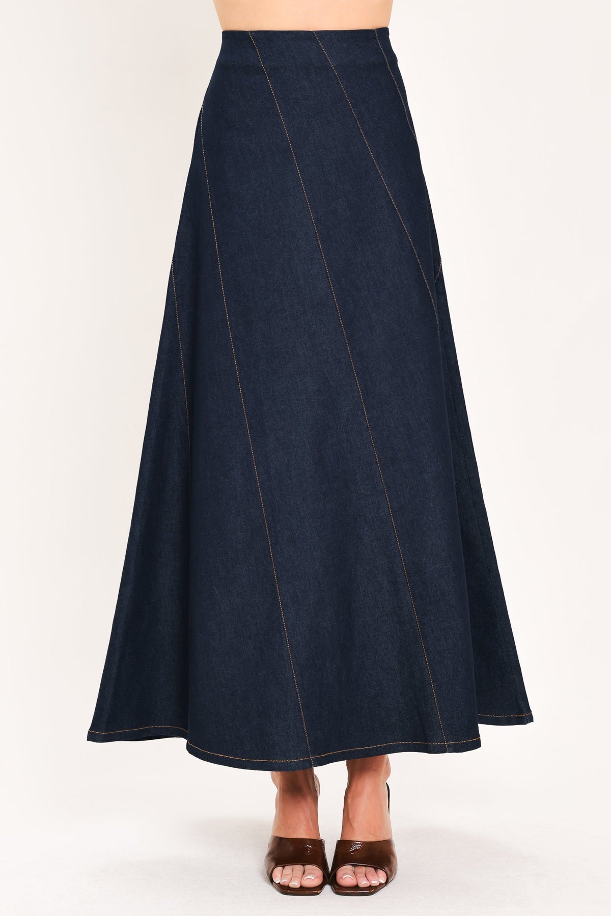 INDIGO SWAY DENIM ANKLE SKIRT - Glamourous Grace