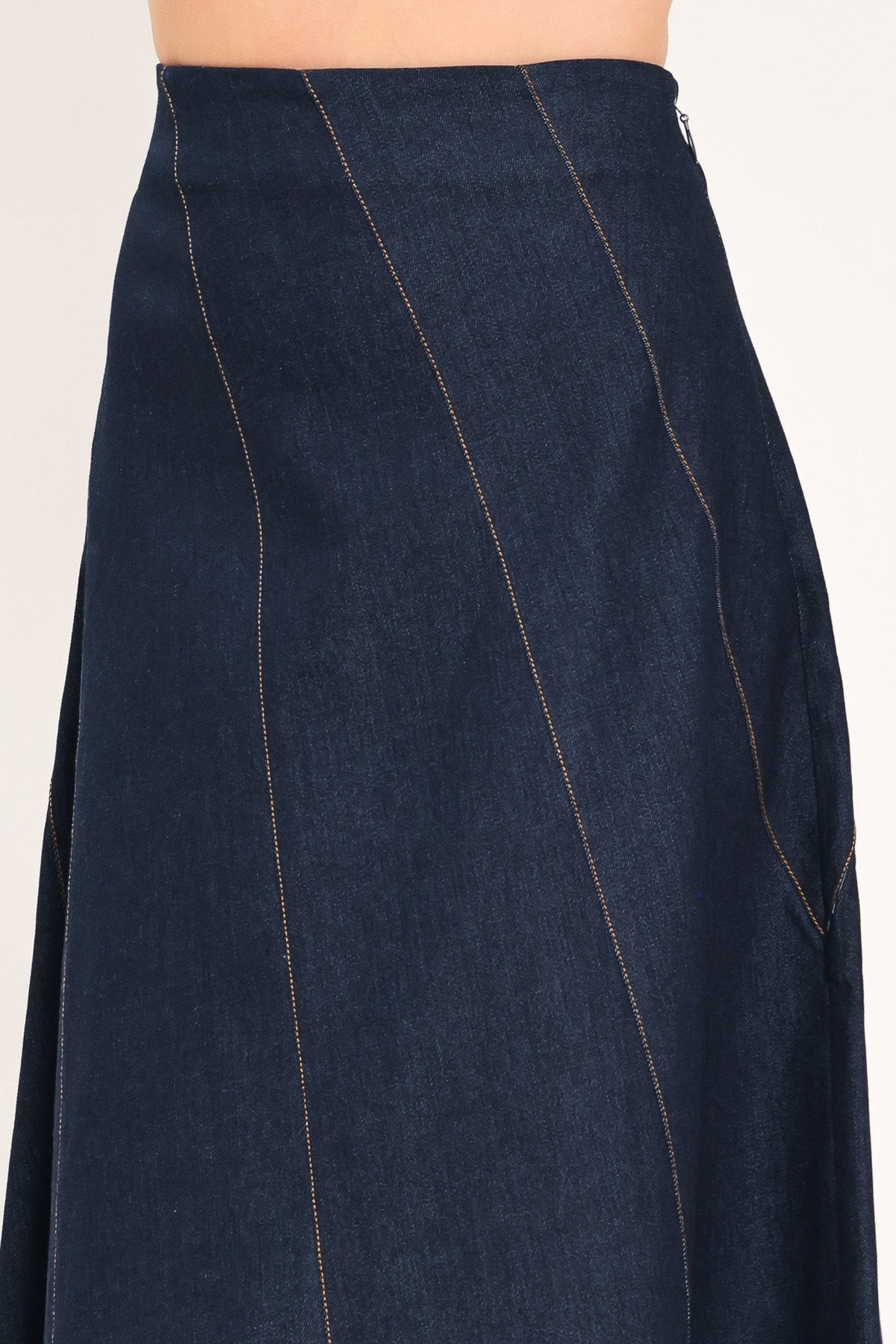 INDIGO SWAY DENIM ANKLE SKIRT - Glamourous Grace