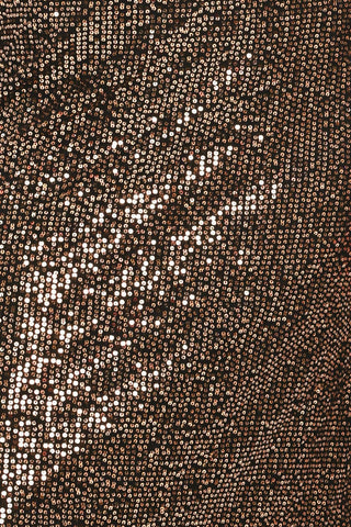 BRONZE LUSTER BRONZE/BLACK SEQUIN LACE-HEM MIDI SKIRT