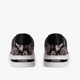 The Burano Black & White  Leather Women Sneaker