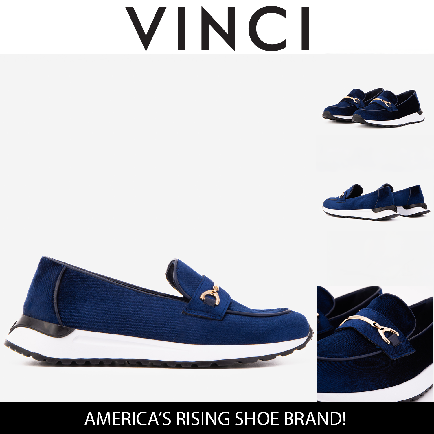 The Milan Navy Blue Leather Women Sneaker - Glamourous Grace
