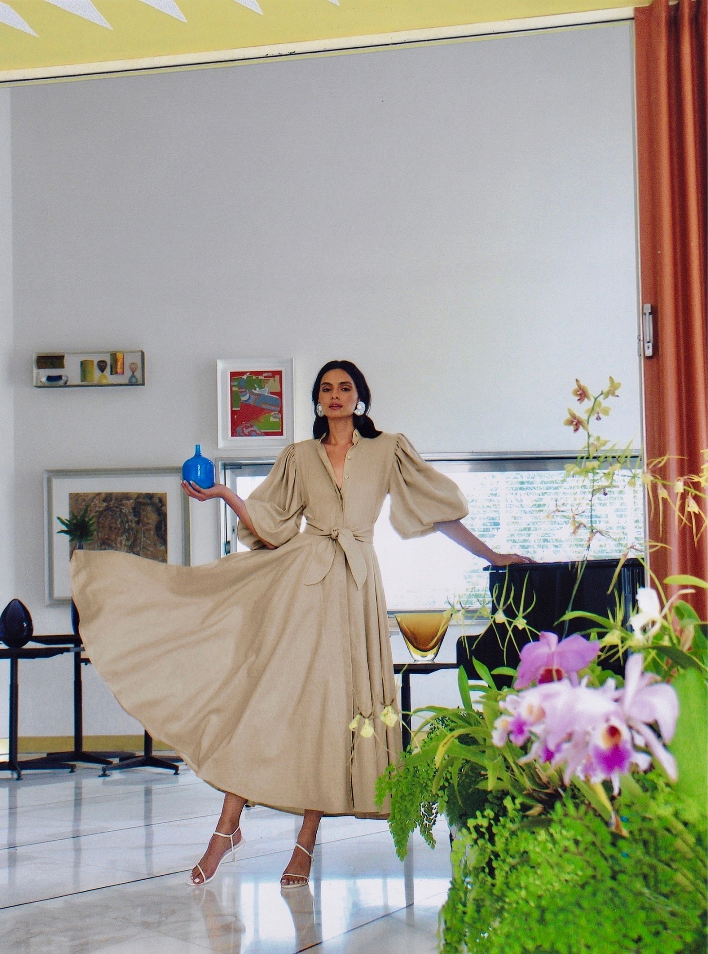 BROMELIA DRESS IN KHAKI - Glamourous Grace