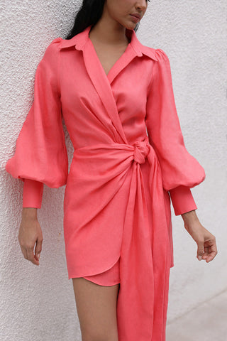 FILOSOFIA DRESS IN CORAL - Glamourous Grace