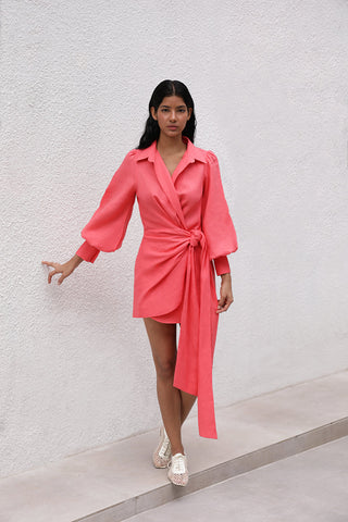 FILOSOFIA DRESS IN CORAL - Glamourous Grace