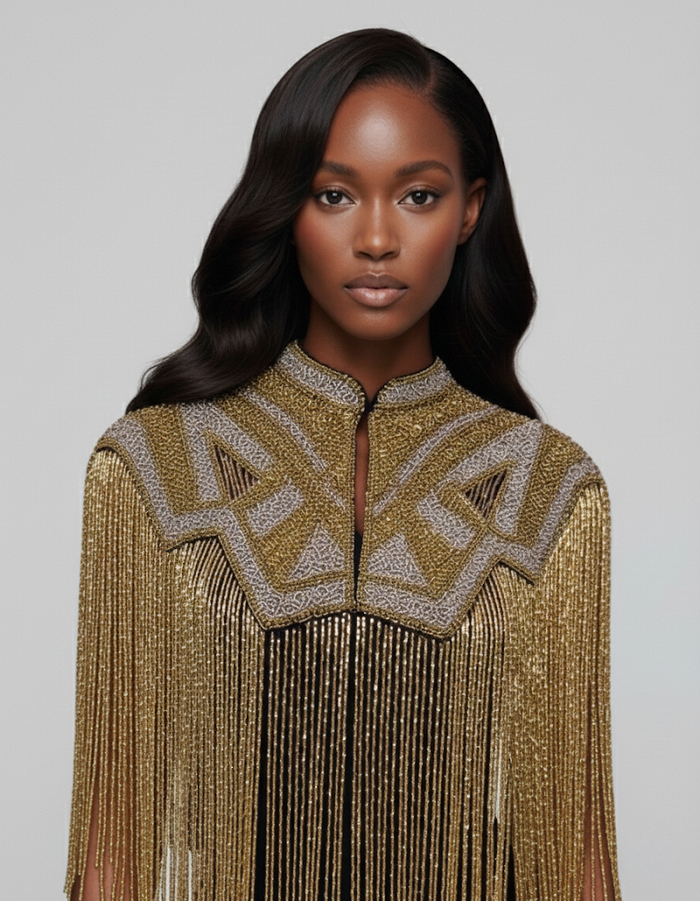 Golden Line Cape - Glamourous Grace