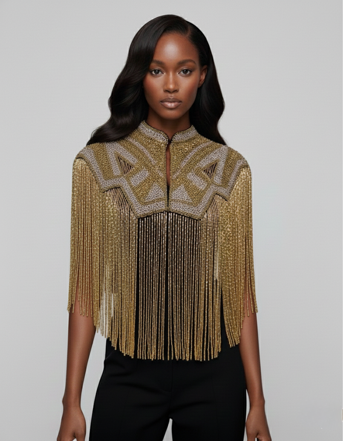 Golden Line Cape - Glamourous Grace