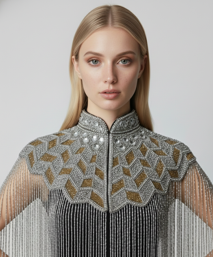 Gilded Halo Cape - Glamourous Grace