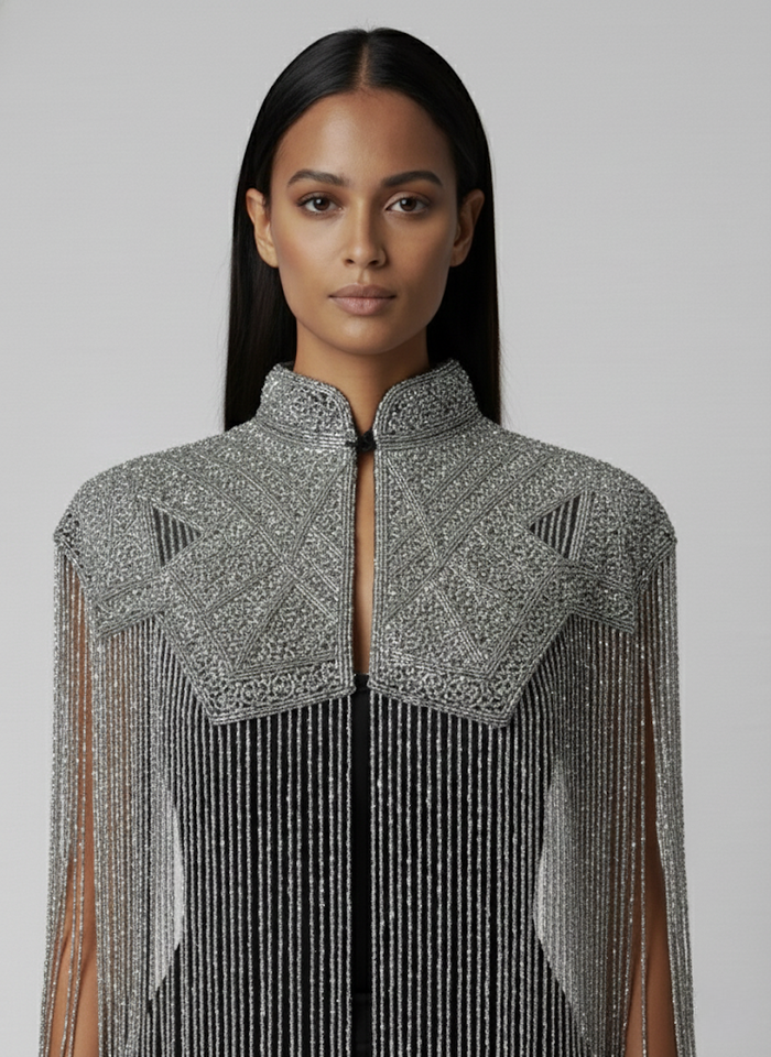 Argent Line Cape - Glamourous Grace