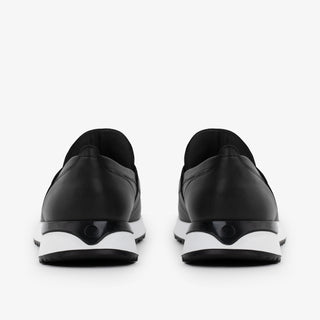 The Lumina Black Buffalo Leather Women Sneaker - Glamourous Grace