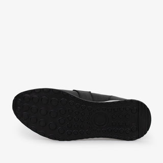 The Lumina Black Buffalo Leather Women Sneaker - Glamourous Grace