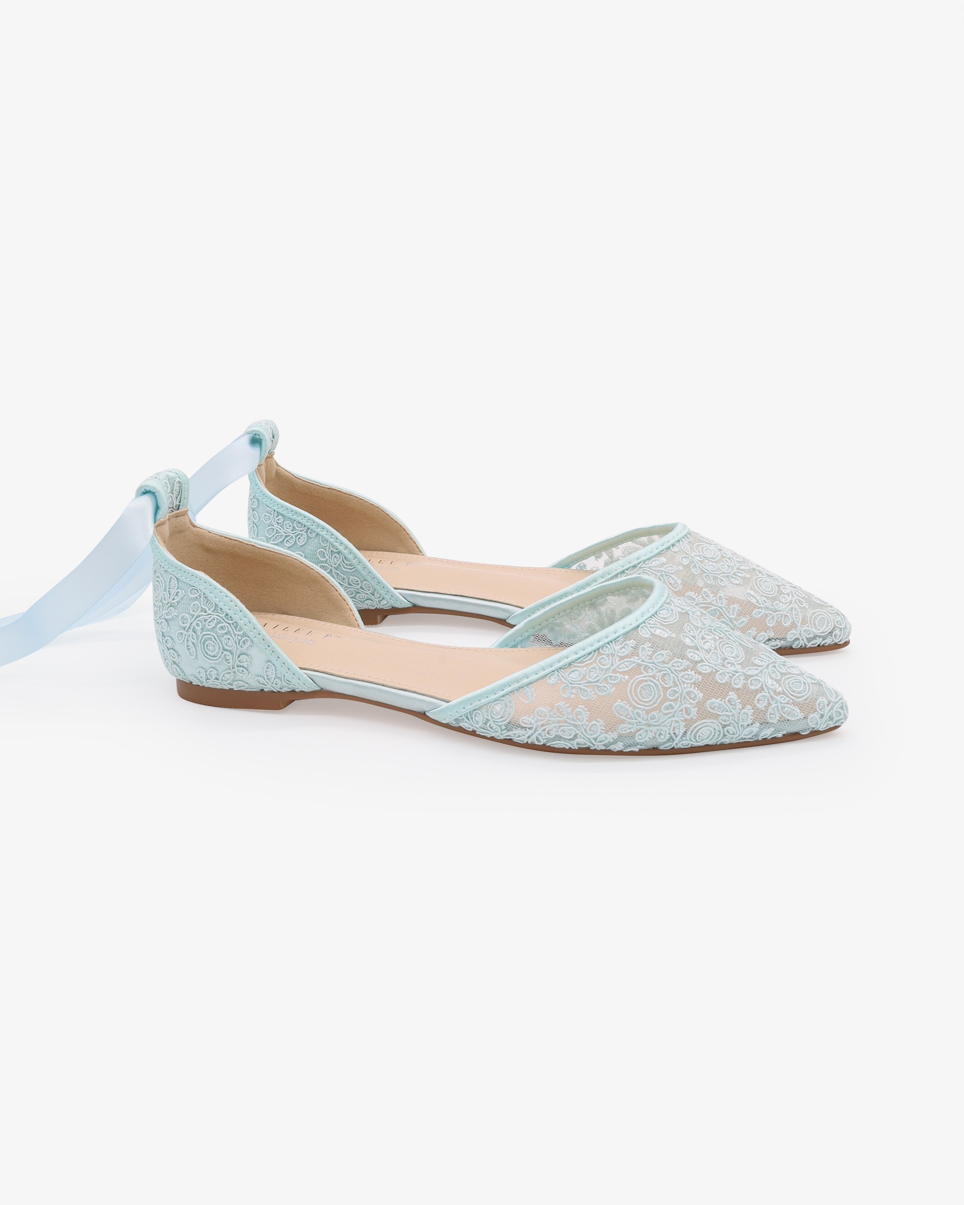 Crochet Lace Pointy Toe with Ankle Tie or Ballerina Lace Up