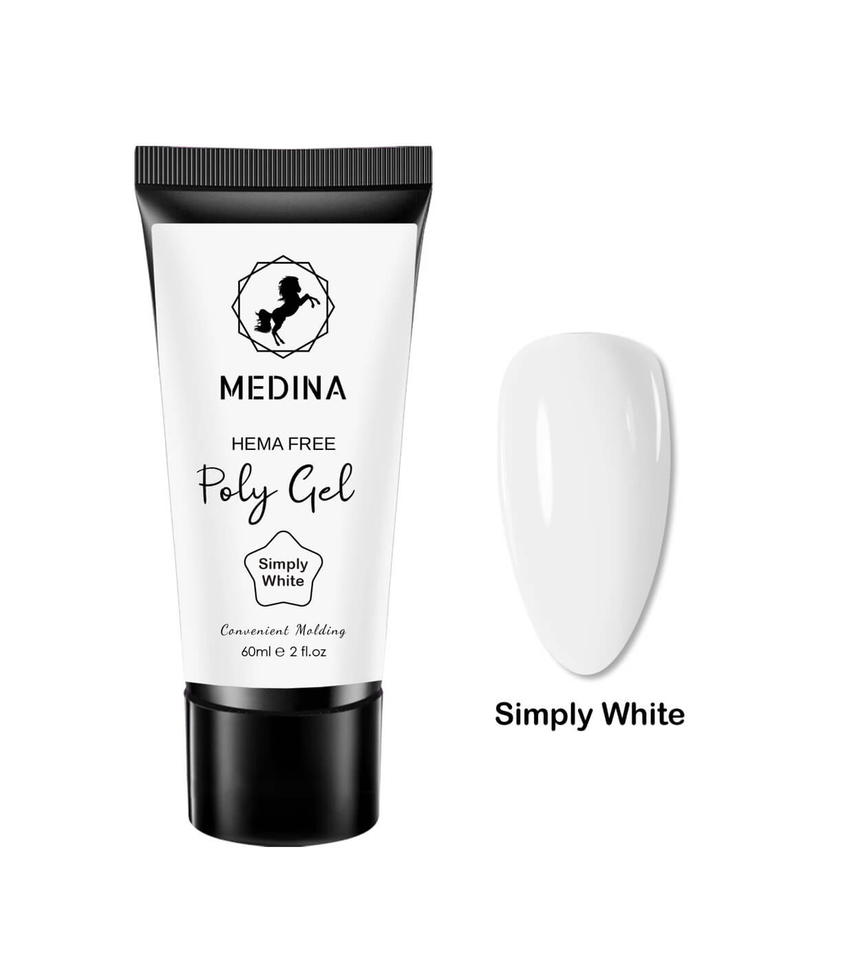 Medina - Polygel Simply White 2oz - Glamourous Grace