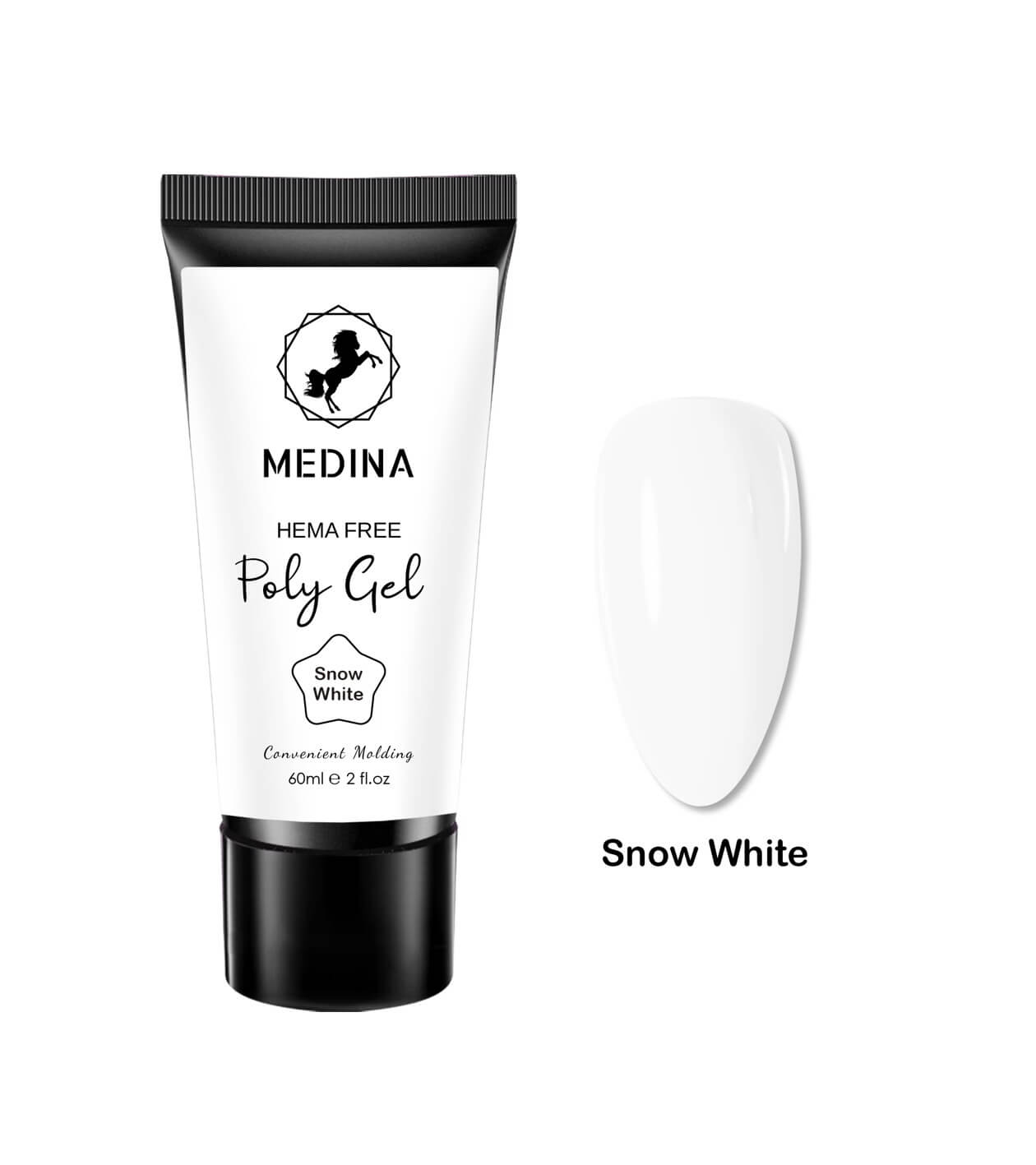 Medina - Polygel Snow White 2oz - Glamourous Grace