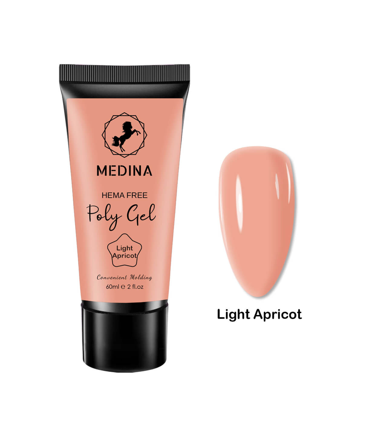 Medina - Polygel Light Apricot 2oz - Glamourous Grace