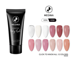 Medina - Polygel  Crytal Clear 2oz - Glamourous Grace