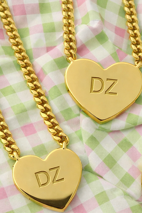 SC - Delta Zeta Engraved Gold Necklace - Glamourous Grace