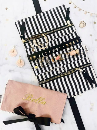 Jewelry Organizer, Travel Pouch – Bling Bling – Pink/Blush - Glamourous Grace