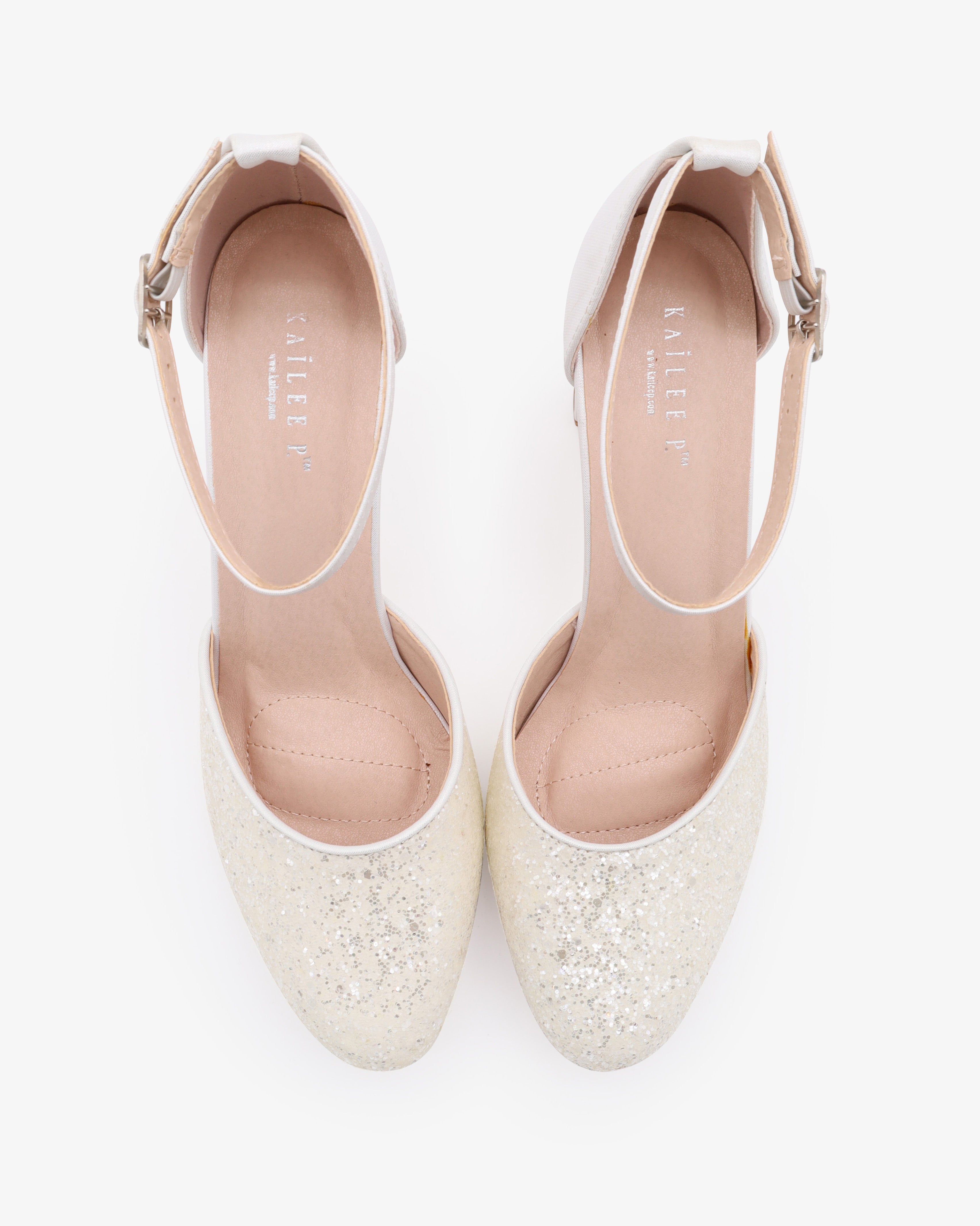 Rock Glitter Block Heel with Ankle Strap