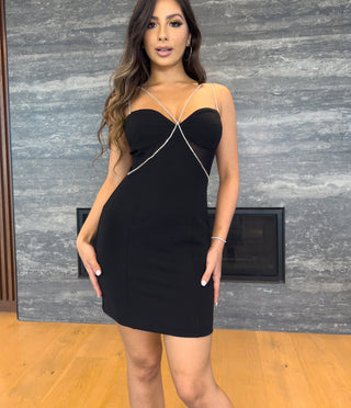 Size XS, Millionaire Mini Dress - Black Homecoming Dress - FINAL SALE - Glamourous Grace