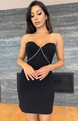 Size XS, Millionaire Mini Dress - Black Homecoming Dress - FINAL SALE - Glamourous Grace