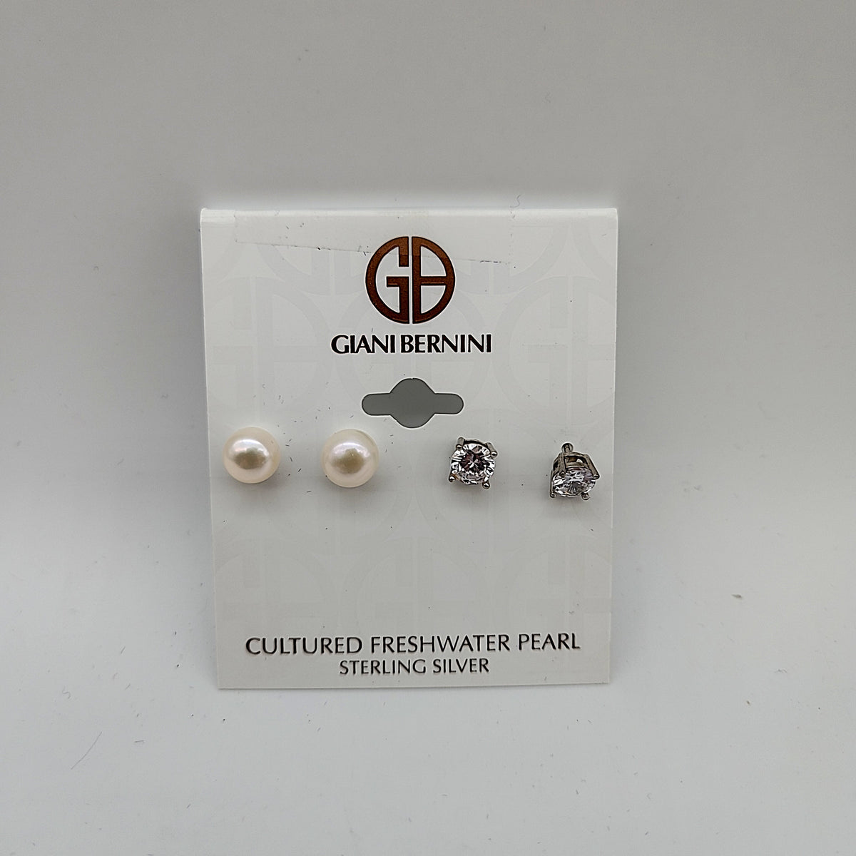 Giani Bernini 2-PC. Set Cultured Freshwater Pearl and Cubic Zirconia Stud
