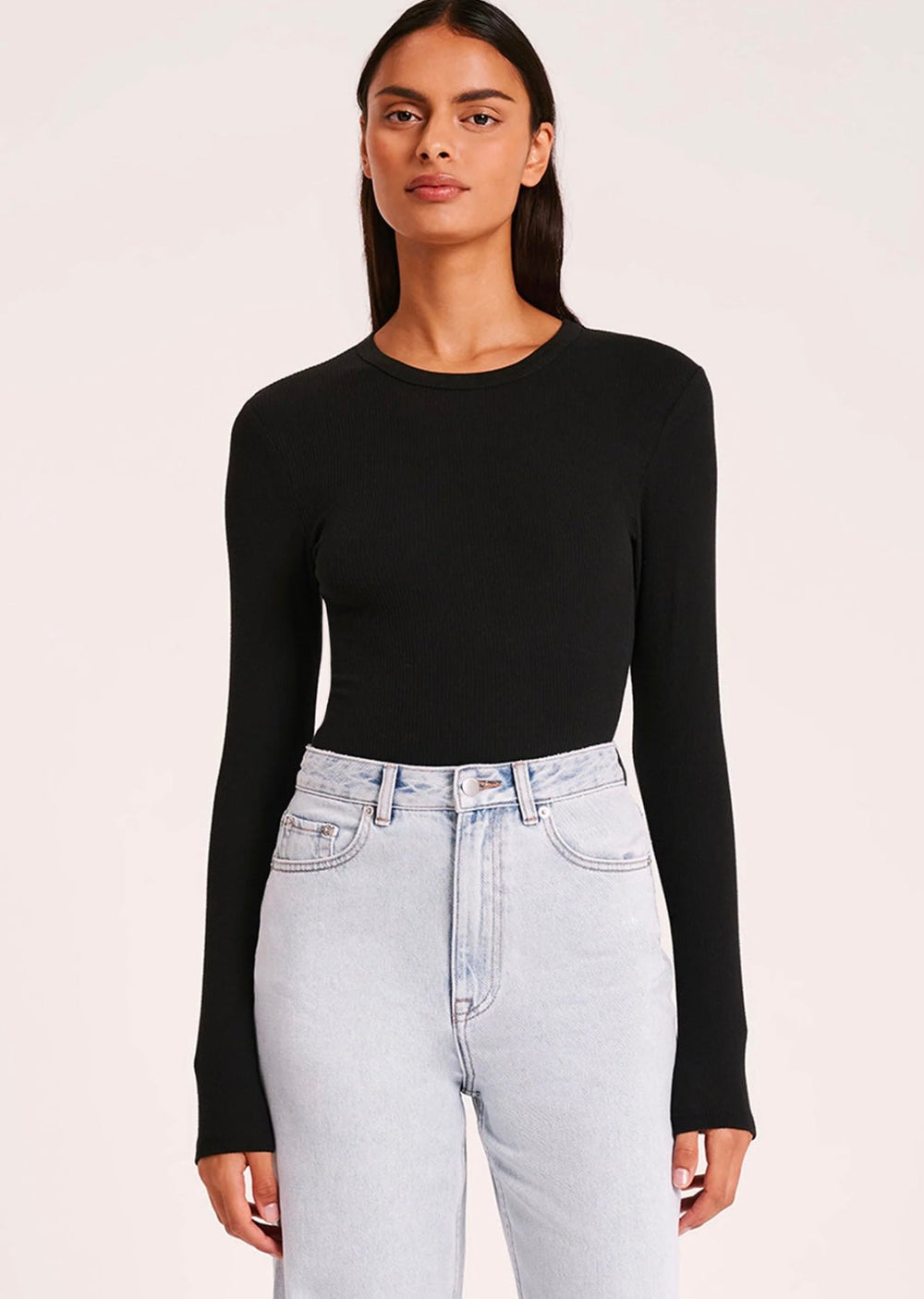 Organic Rib Tee | Black