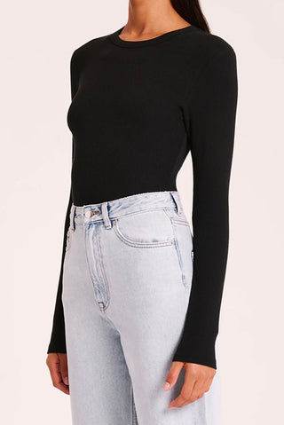Organic Rib Tee | Black