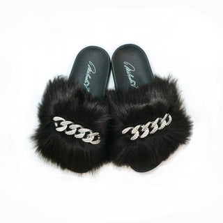Michaela V Pupa Slippers — Black