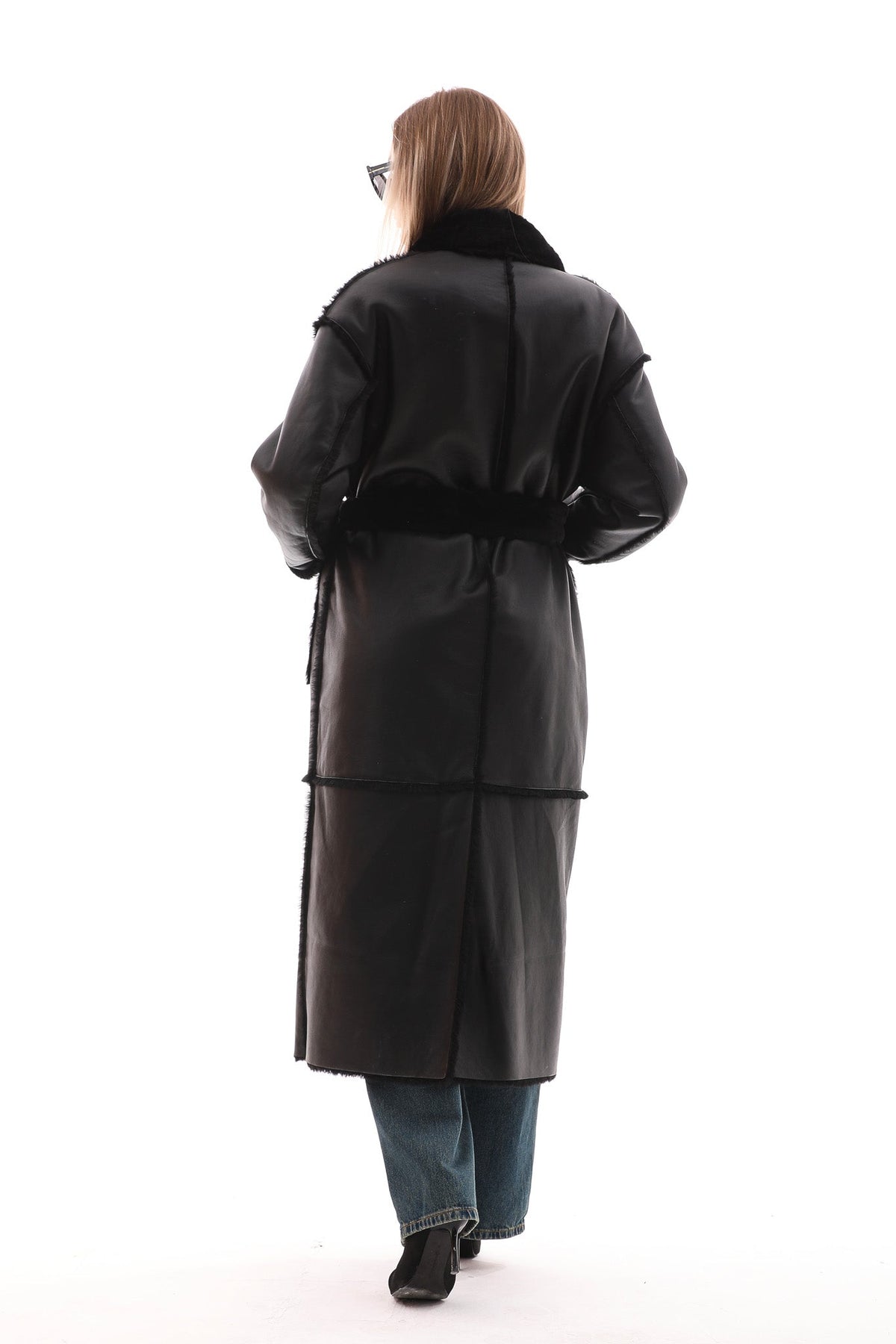 The Virelli Black Reversible Leather Women Jacket
