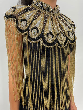 Gilded Fleur Cape - Glamourous Grace