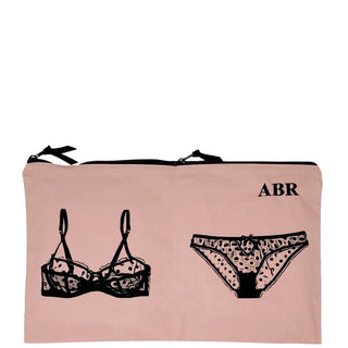 Double Lingerie Packing Pouch – Pink/Blush - Glamourous Grace