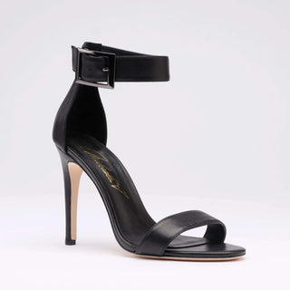 Michaela V Chapman Black Leather Heels