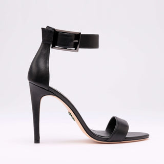 Michaela V Chapman Black Leather Heels