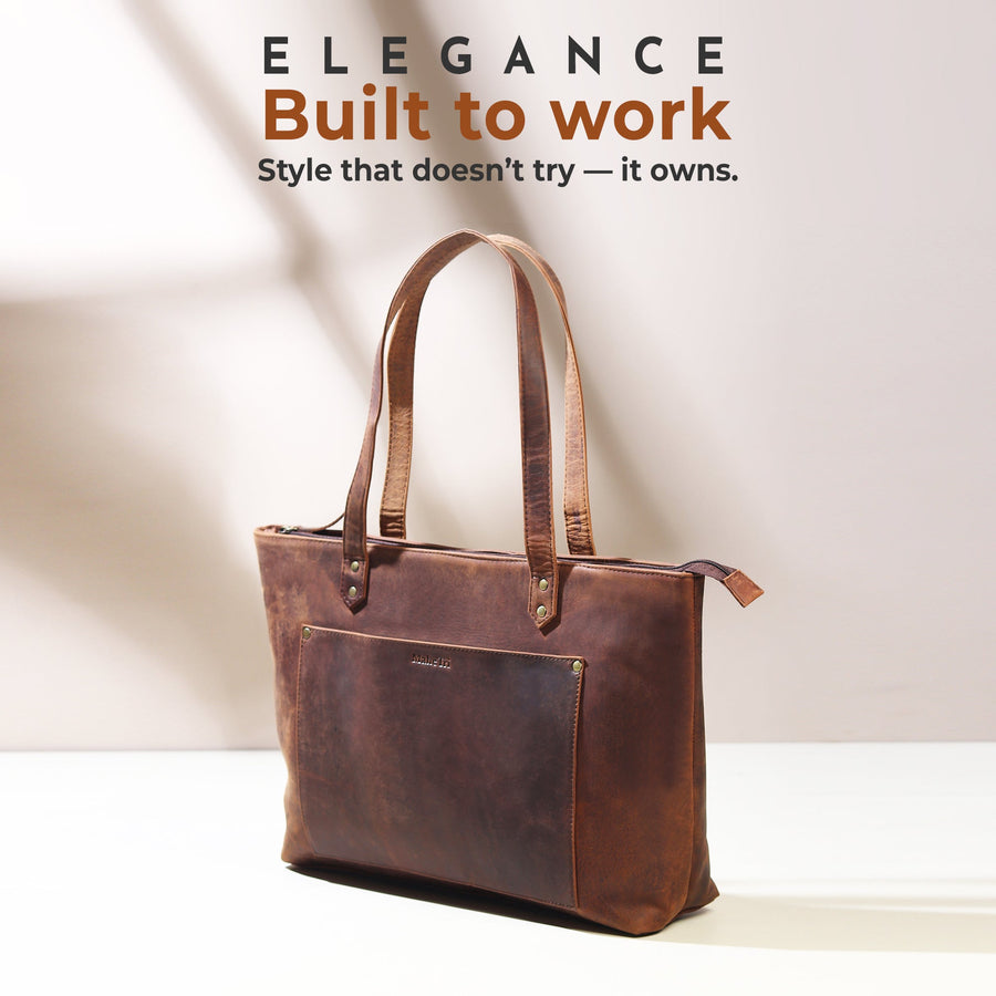 Rachel Large Leather Tote - Glamourous Grace