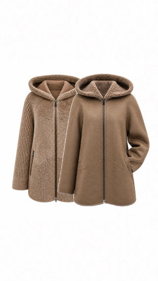 Reversible Faux Fur & Suede Coat