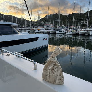 Oat Crochet Handbag - Glamourous Grace