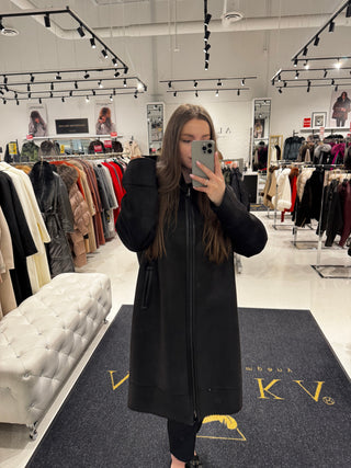 Reversible Faux Fur & Suede Coat