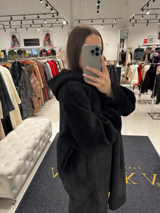 Reversible Faux Fur & Suede Coat