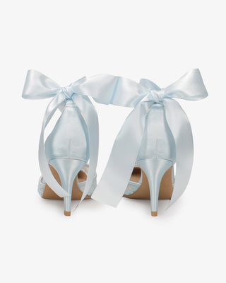Lace Heels with Ankle Tie For Brides