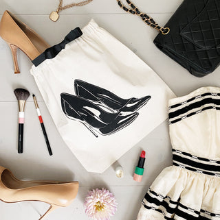 High Heel Pumps Shoe Bag – Cream - Glamourous Grace