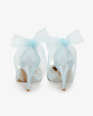 Lace Heels with Ankle Tie For Brides