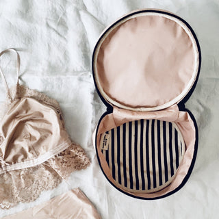 Round Lingerie Case – Pink/Blush - Glamourous Grace