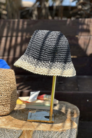 Black Straw Hat  14404