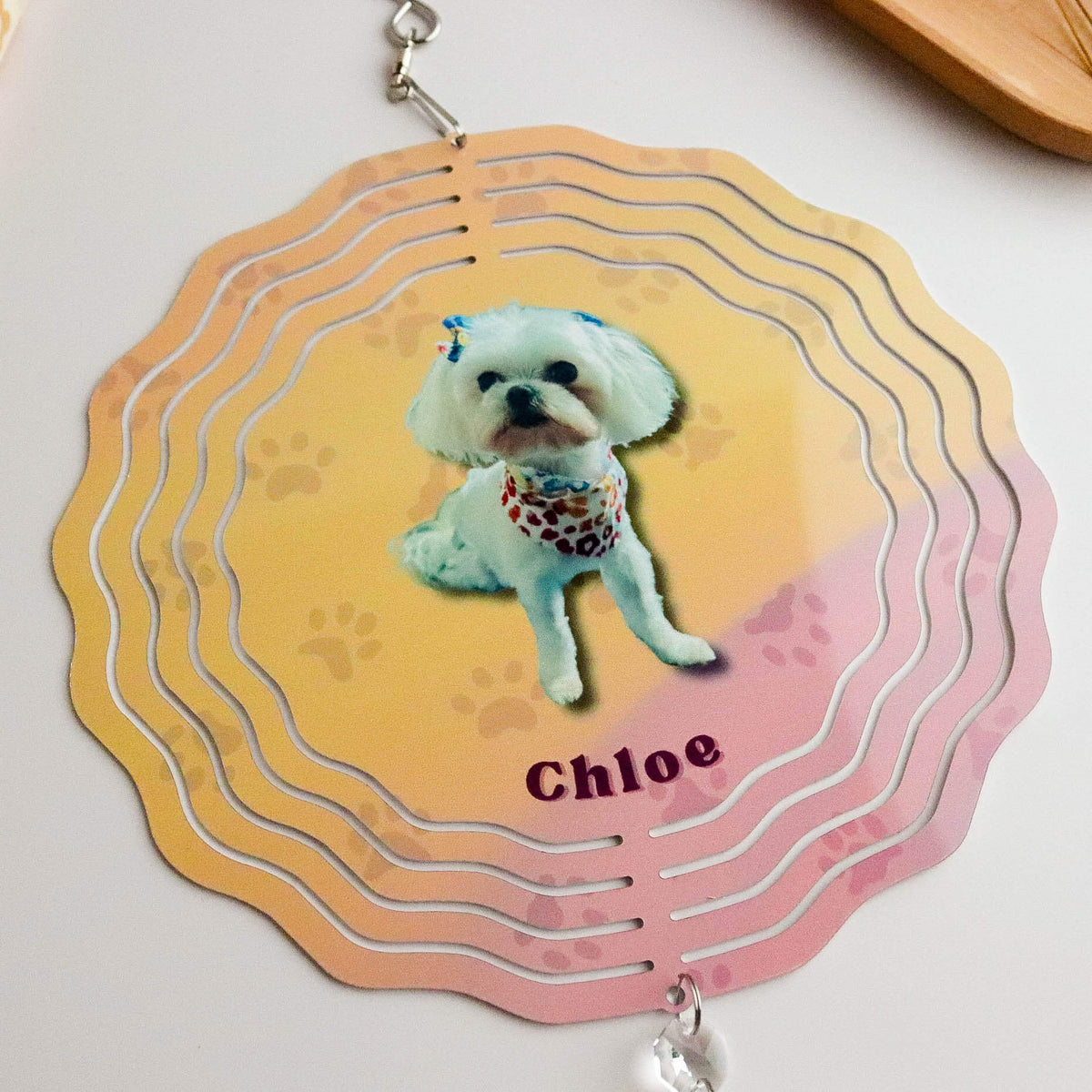 Pet Photo Custom Wind Spinner - Glamourous Grace