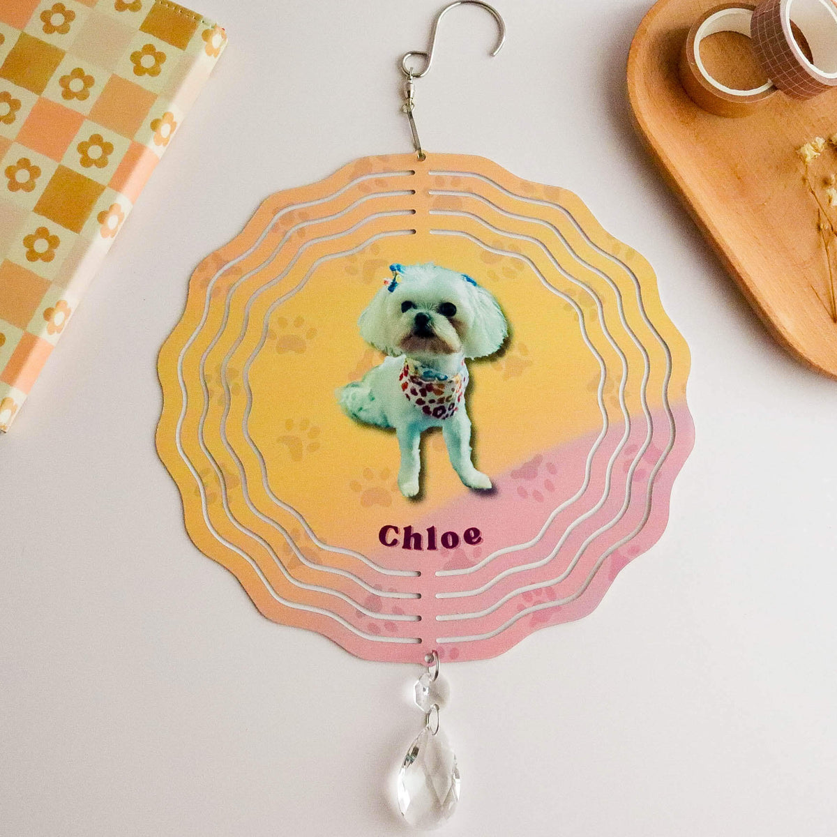 Pet Photo Custom Wind Spinner - Glamourous Grace