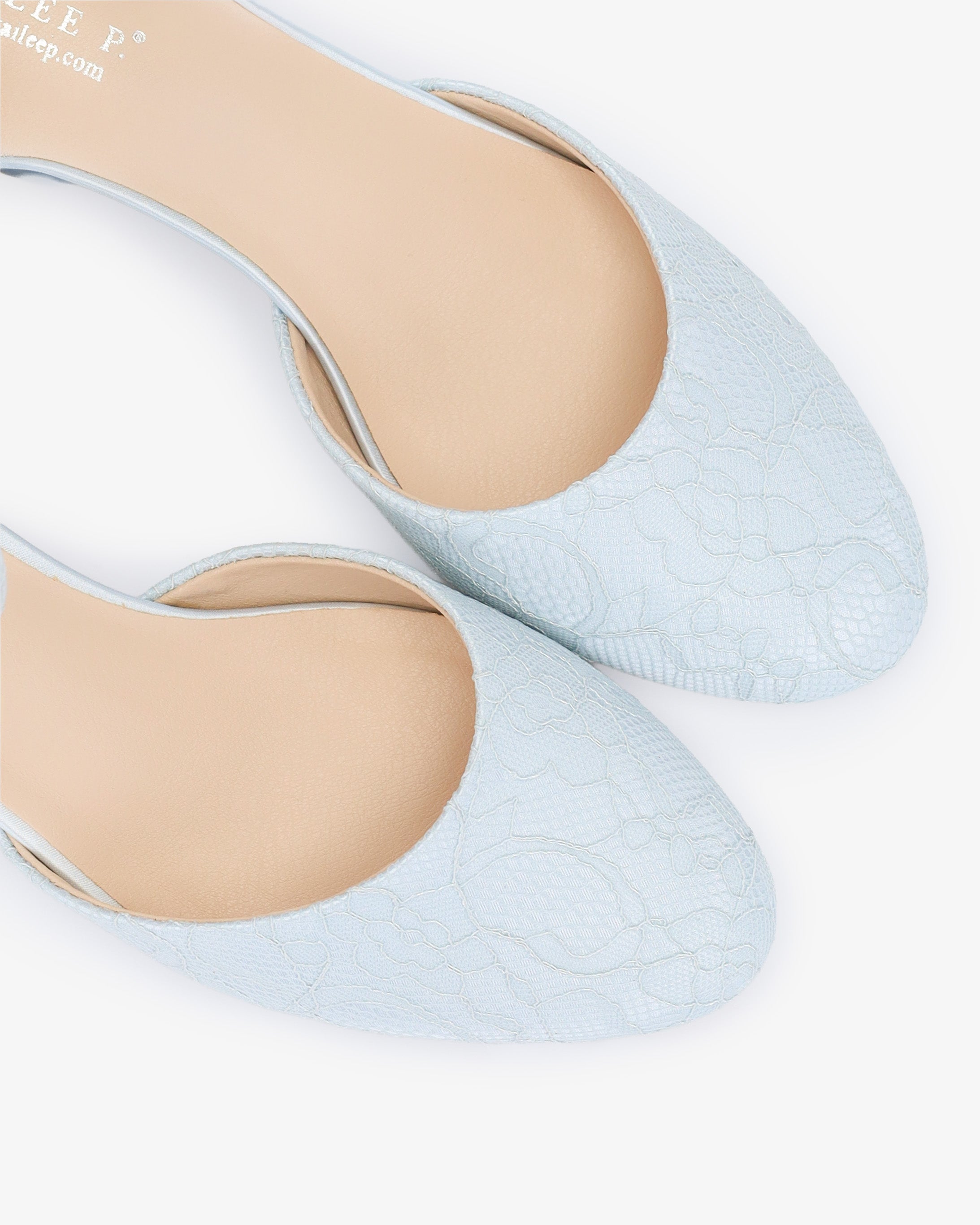 Lace Block Heel with Amaryllis Crystal Strap