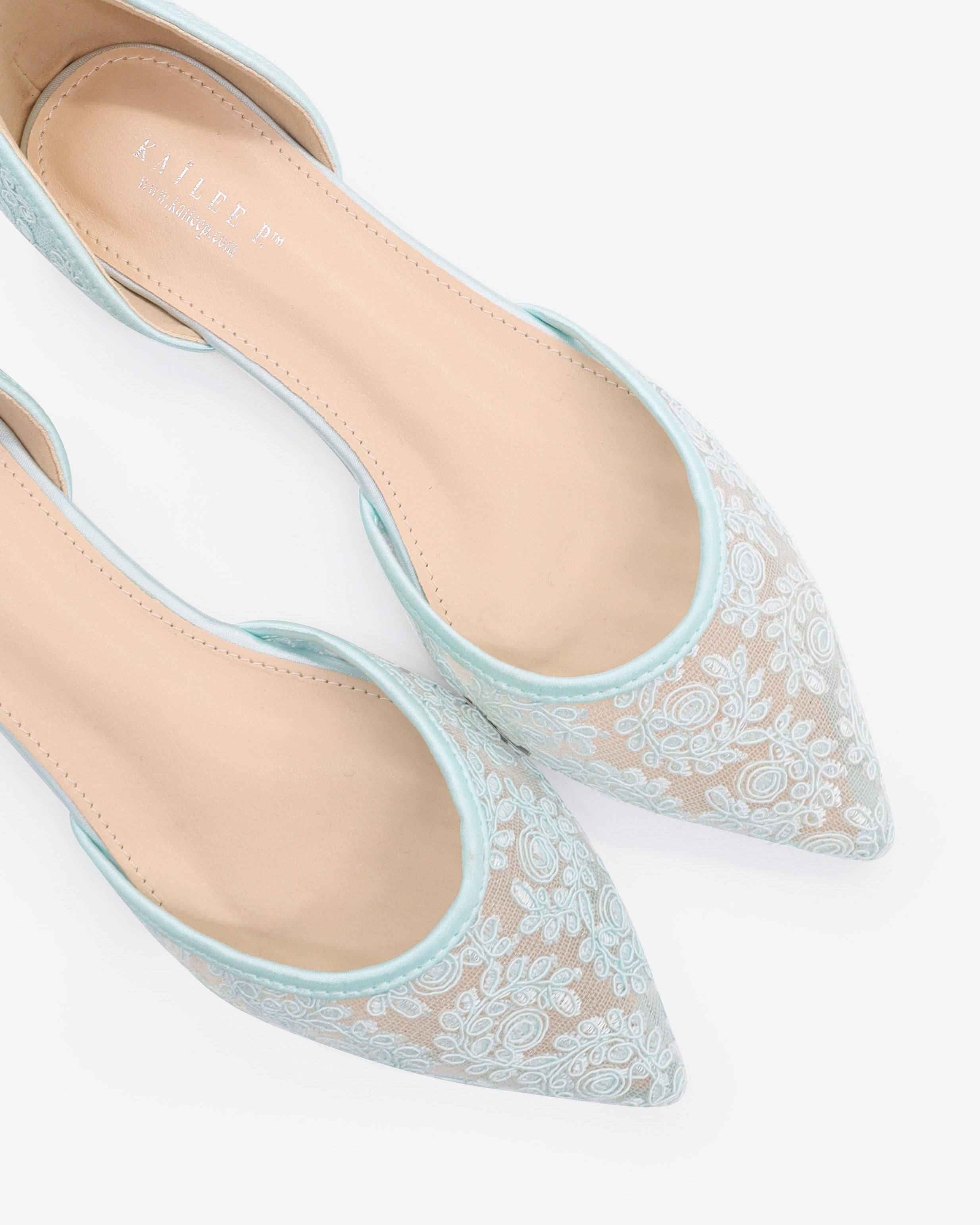 Crochet Lace Pointy Toe with Ankle Tie or Ballerina Lace Up