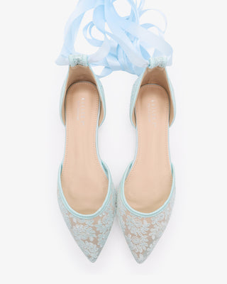 Crochet Lace Pointy Toe with Ankle Tie or Ballerina Lace Up