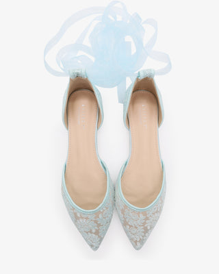 Crochet Lace Pointy Toe with Ankle Tie or Ballerina Lace Up