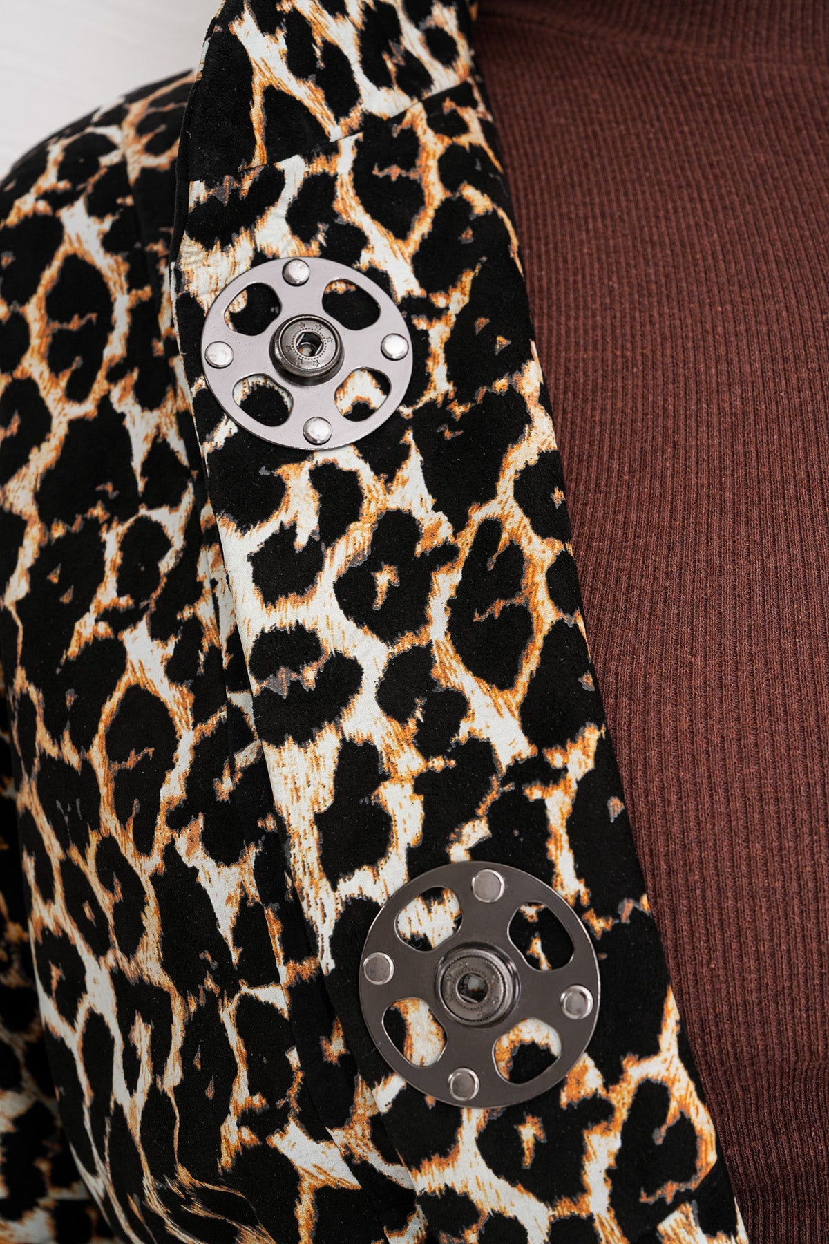 The Odessa Leopard Leather Women Jacket